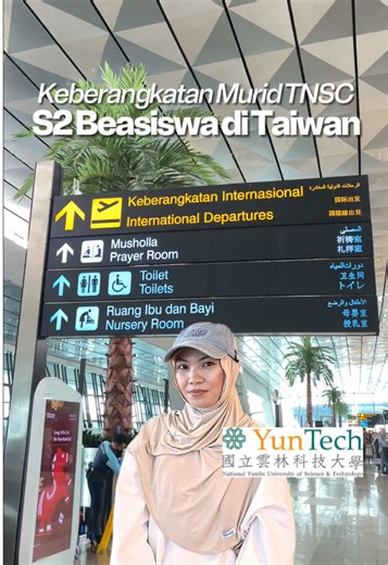 Yuk intip momen keberangkatan Riri, murid TNSC yang sukses lolos beasiswa S2 di YunTech Taiwan! 👀✈️ Mulai dari proses check-in yang dibantuin sampai beres biar sat-set, plus dapet bimbingan dan arahan terakhir sebelum benar-benar take off ke Taiwan, semuanya didampingin langsung oleh tim TNSC✨ Jadi, kamu nggak bakal ngerasa “dilepas” sendirian. Dari awal banget pendaftaran, urus beasiswa, sampai hari-H keberangkatan, semuanya kita dampingin dari A sampai Z. Nggak usah pusing mikirin urusan pers
