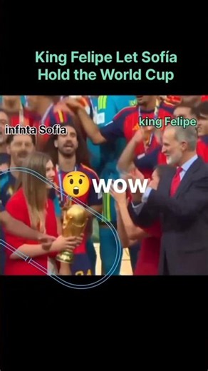 ❤️ The Smile Says It All! Infanta Sofía Holds the FIFA Trophy#leonor#sofia#felipe#new.