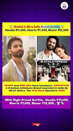 Shahid Kapoor & Mira Rajput’s ₹12,999 Blazer SHOCK 😳 | Athleisure Brand Prices Go Viral! #ytshorts