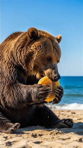 A bear eating honey 🍯#bear #honey