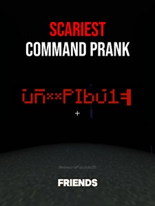 Scariest Command Prank in MInecraft!😱☠️ | Minecraft Commandblock Command