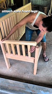 Attaching sofa front legs #fblifestyle #sofafrontlegsdesign #furnituremaker | Manny Gildo