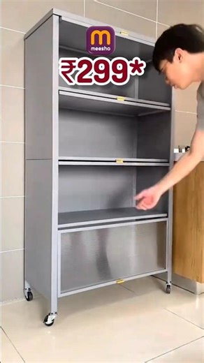 Foldable rack Kitchen rack floor multi-function-free installation folding storage storage rack