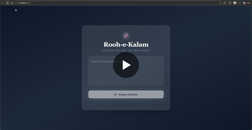 Rooh-e-Kalam AI Poetry Emotion Analyzer | Sachin Singh posted on the topic | LinkedIn