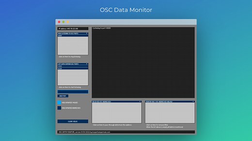 OSC Data Monitor ⋆ Kasper Kamperman