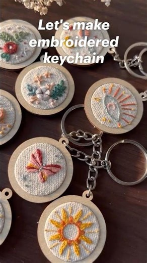 Embroidery key chain tutorial #keychain #embroidery #tutorial