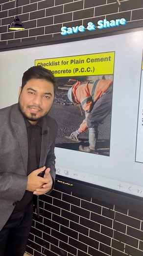 ✅ PLAIN CEMENT CONCRETE P.C.C ◼️ Name, Date and Number of the Drawing 📌 PRE-EXECUTION CHECKS ◼️ Are the latest “Good for Construction” drawings available? ◼️ Have the required barricading and safety measures been taken? ◼️ Are the required number of cement bags available on site? (or adequate quantity of RMC been ordered ) ◼️ Are the required tools available at site to ensure correct work? ◼️ Have the vibrators been checked before start of the concrete ◼️ Are calibrated farma available for meas