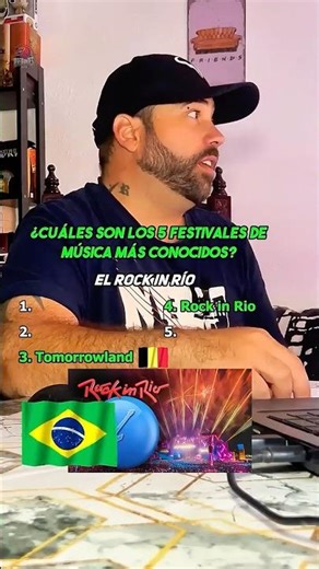 Los MEJORES FESTIVALES de MÚSICA del mundo 🎶🌍 #festivales #musica #top5 #conciertos