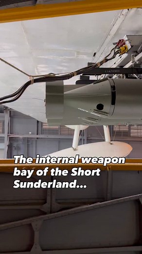 The interior of RAFM Hendon’s Short Sunderland, from within which depth charges could be deployed on underwing racks. #warbirds #ww2 #wwii #short #sunderland | Daniel J Wheatcroft