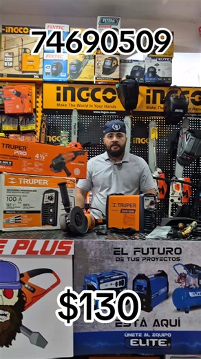74690509 aparato de soldar 100amp 127v 60 porciento ciclo de trabajo pulidora cola larga de 1300w de potenci#ofertas #elsalvador #r #elsalvador