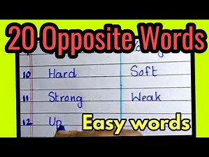 20 Opposite Words in English | Easy Antonyms for Kids | Learn English Vocabulary
