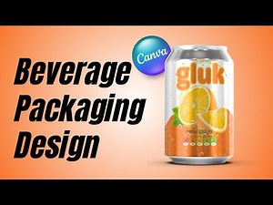 Beverage Packaging Design 330 ml Orange Juice Can | Canva Tutorial