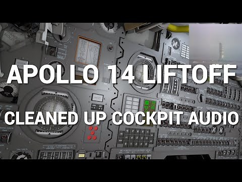 Apollo 14 Launch - Cleaned Up Cockpit Audio (Alan Shepard, Stuart Roosa, Edgar Mitchell, 1971)