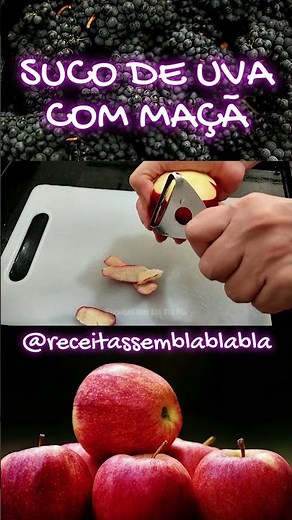 SUCO DE UVA COM MAÇÃ GOSTOSO E REFRESCANTE