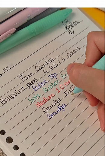 Shocked! Now Students’ Pens Are 4-in-1 Pastel & Write as Smooth as Dove Chocolate #fourcandies #ballpointpen #4in1 #pentest #stationery #Halloween #TikTokShopCyberMonday #TikTokShopBlackFriday