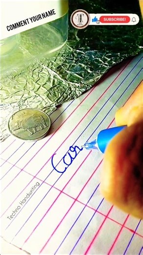 Beautiful Cursive Writing: The Word 'CARTIMOST' 💖 #shorts #technohandwriting