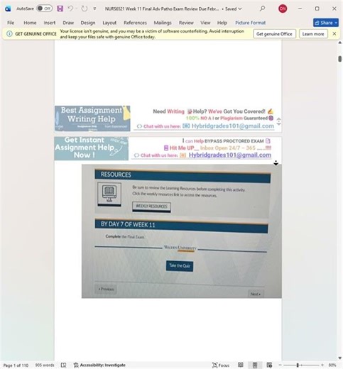 NURS6521 Week 11 Final Adv Patho Exam Review Due February 8th 2026 Complete Questions 1 101 Actual