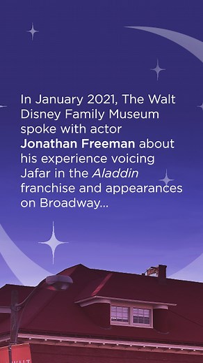 3.4K views · 53 reactions | In January 2021, we spoke with actor Jonathan Freeman about his experience voicing Jafar in the "Aladdin" franchise and his appearances on Broadway. | The Walt Disney Family Museum | Facebook