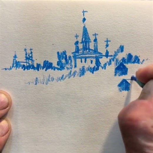 СЕВЕРНАЯ ДЕРЕВНЯ 27.04.26. #art #inspiration #sketching #рисунок #poletovarchitects