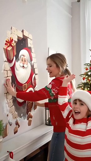30K views · 261 reactions |  Christmas Santa Wall Sticker – Your...