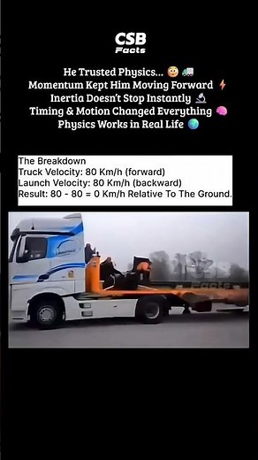 He Jumped From a Moving Truck Using Physics 😳🚛