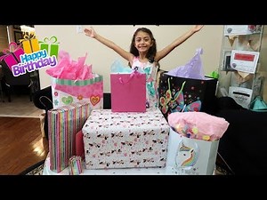 Birthday Morning Opening Presents! Heidi 7th Birthday!