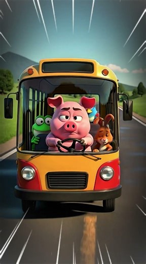 Pig Becomes the DRIVER #cartoon #kids #animation