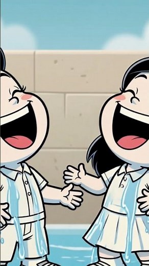 ping pong Cartoon Boyfriend-Girlfriend Water War 😂❤️ Cutest Laugh Ever