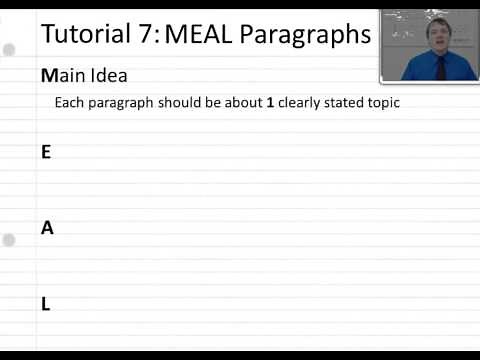 Tutorial 7: MEAL Paragraph Writing
