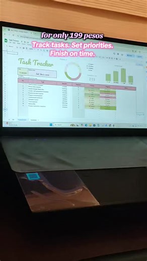 Get this All in one Task Tracker for only 199 pesos! Message us now 😍 #tasktracker #googlesheets #spreadsheet