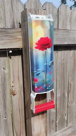 Single Rose Custom Designed Beer Can Crusher