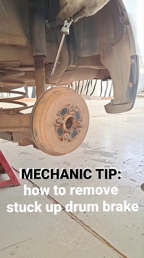 how to remove stuckup drum brake #tips #car #drum #brake #stuck #mechanic #repairs #engine | Mechatronics Tyronn