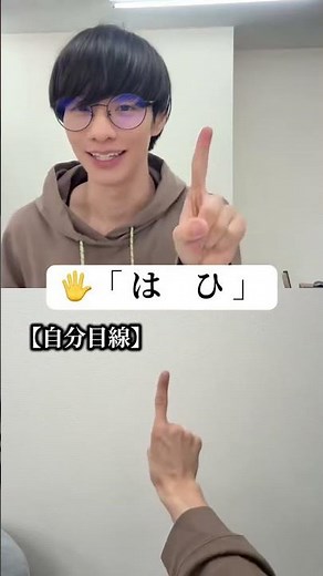 Fingerspelling "Ha-row" in Japanese Sign Language