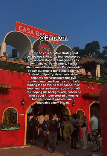Pleaseee @Pandora this would be iconic and so fun #lollapalooza #pandora #pandoraradio #marketing #festival #musicfestival #experientialmarketing #activation #popup #live #businessidea #marketingideas
