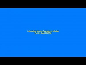 Calculating Moving Averages in Minitab