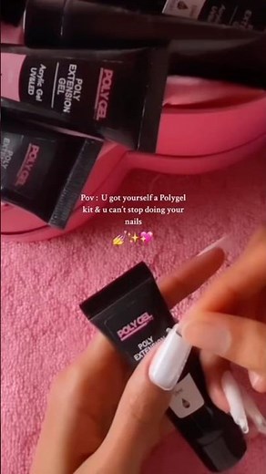 Beginner polygel kit Tutorial 🌲✨#nailtutorial#polygel#polygelnails #nailtech #nails #nailsathome