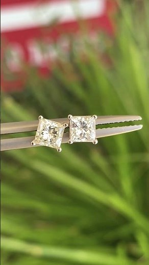 Princess Cut Diamond Stud Earrings