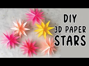 How to Make Easy 3D Paper Stars | Simple DIY Tutorial