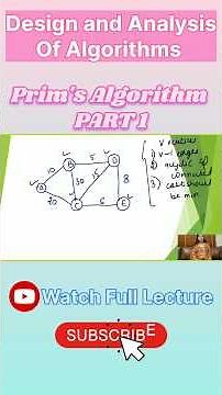 Prim’s Algorithm in 60 seconds 🔥Build Minimum Spanning Tree like a pro 🌳 #primsalgorithm #mst #daa