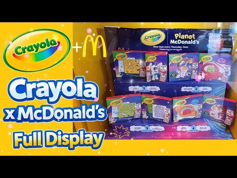all Crayola x McDonald’s Happy Meal Packaging Display | Official In-Store Showcase