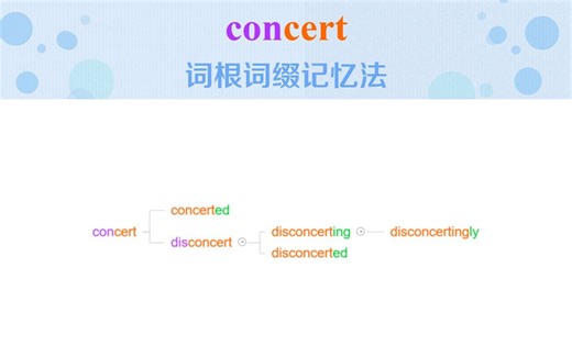 英语单词concert词根词缀快速记忆法