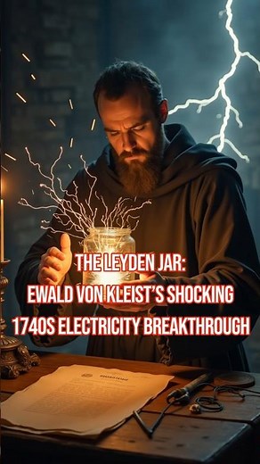 The Leyden Jar: Ewald Von Kleist's Shocking 1740s Electricity Breakthrough ⚡🫙 #sparked #electricity