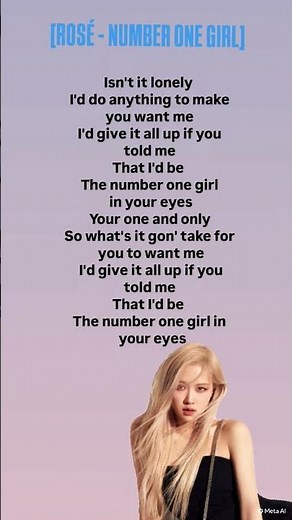 Rosé number one girl