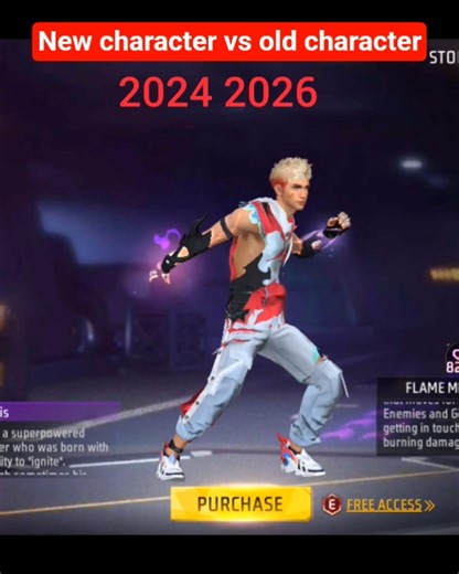 new character vs old character trending video #freefire #shortvideos #viral samsung A1 A2 A3 A4