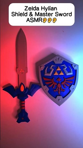 3d Printed Zelda Hylian Shield & Master Shield ASMR