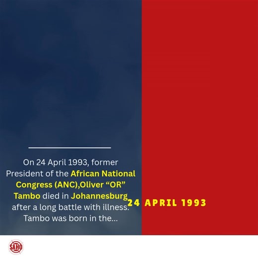 Today we look at: ANC leader, Oliver Tambo, dies after a long illness. www.sahistory.org.za/dated-event/anc-leader-oliver-tambo-dies-after-long-illness | South African History Online - SAHO | Facebook