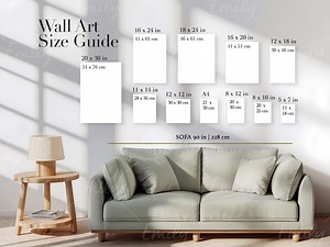 Wall Art Size Guide, Frame Comparison Chart (JPG Digital Download) - Etsy Canada