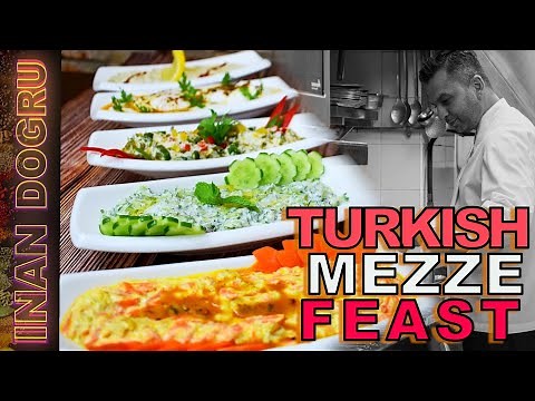 TURKISH MEZZE APPETIZER FEAST / 5 DIFFERENT EASY HEALTHY TASTY RECIPE