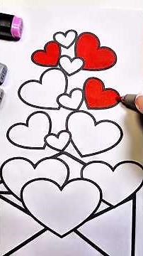 Valentine coloring 💌♥️💜. Free Coloring page available 🔗. #coloring #relaxing #youtubeshorts