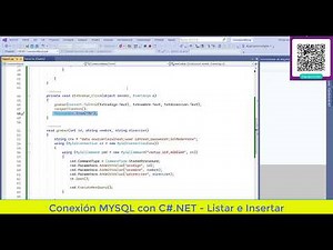 Conexión Mysql con C# .NET - Listar e Insertar